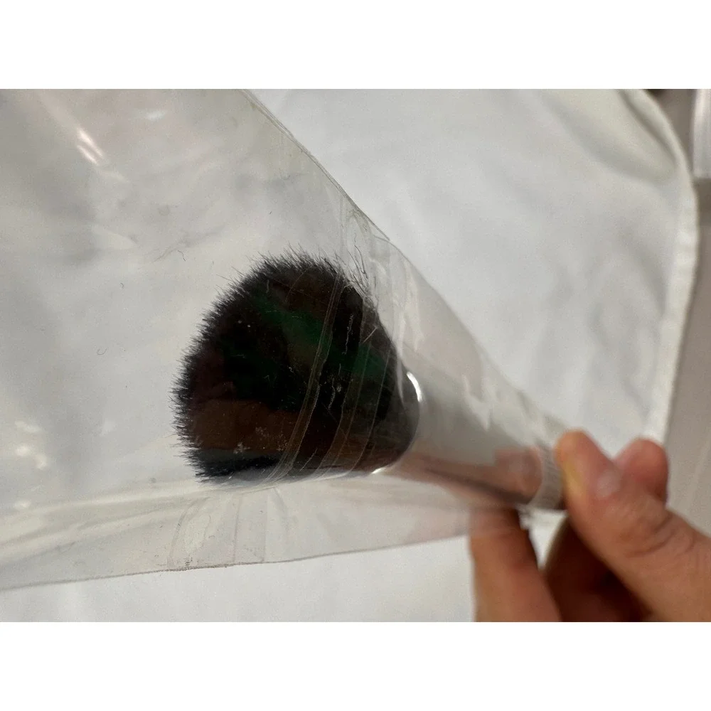 Morphe M557 Mini Detail Contour Brush Black Silver Synthetic Bristles New